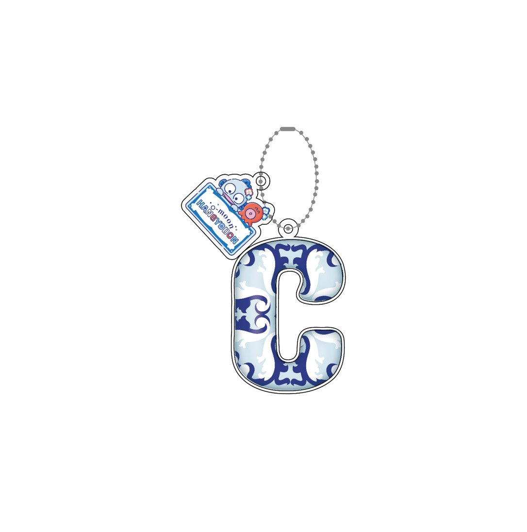 O‑Moon × Hangyodon Bubble Letter Keychain – C