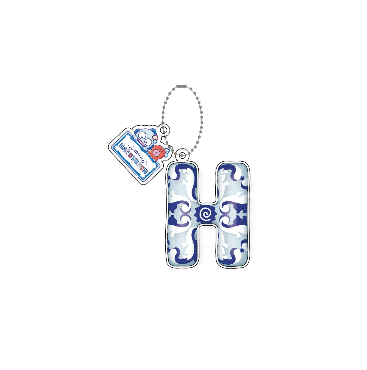 O‑Moon × Hangyodon Bubble Letter Keychain – H