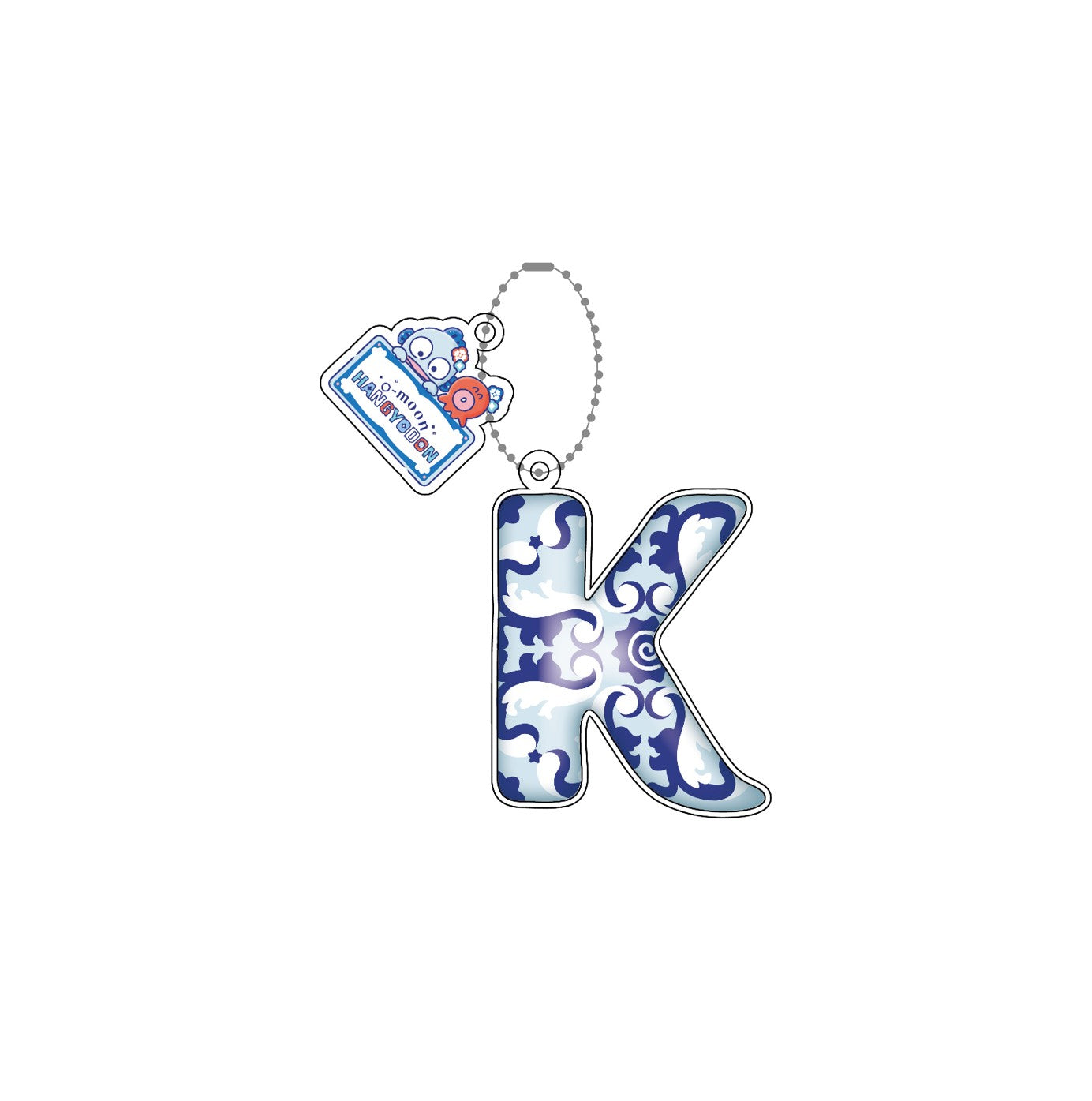 O‑Moon × Hangyodon Bubble Letter Keychain – K