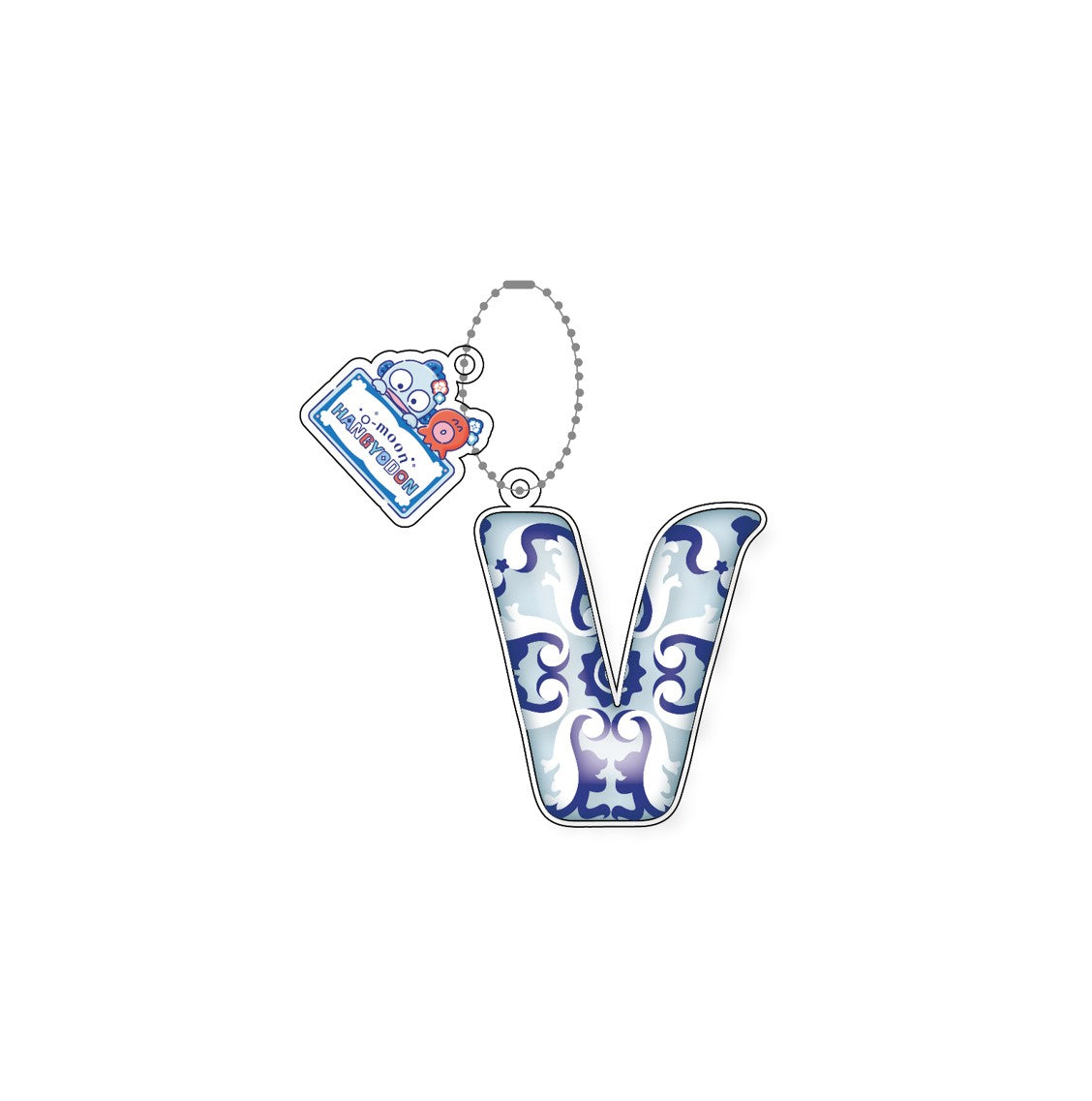 O‑Moon × Hangyodon Bubble Letter Keychain – V