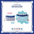 O‑Moon × Hangyodon PU Card Holder (Portuguese tile‑inspired pattern)