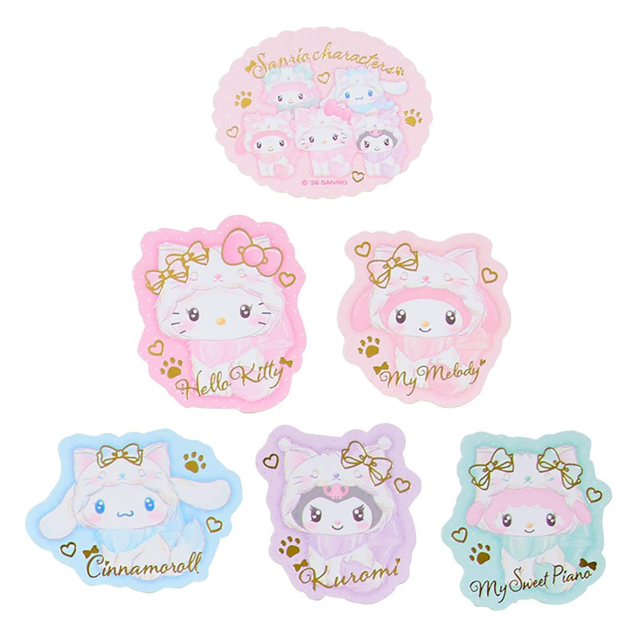 Sanrio Milky Kitten Sanrio Characters MX Sticker Set