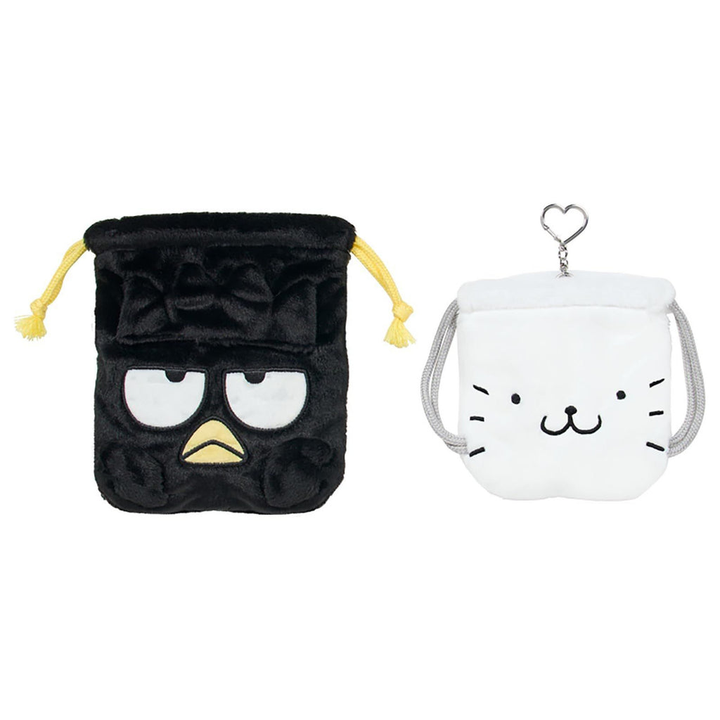 Sanrio Bad Badtz‑Maru XO Drawstring Pouch 2‑Piece Set – Together With Beloved Friends