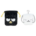 Sanrio Bad Badtz‑Maru XO Drawstring Pouch 2‑Piece Set – Together With Beloved Friends