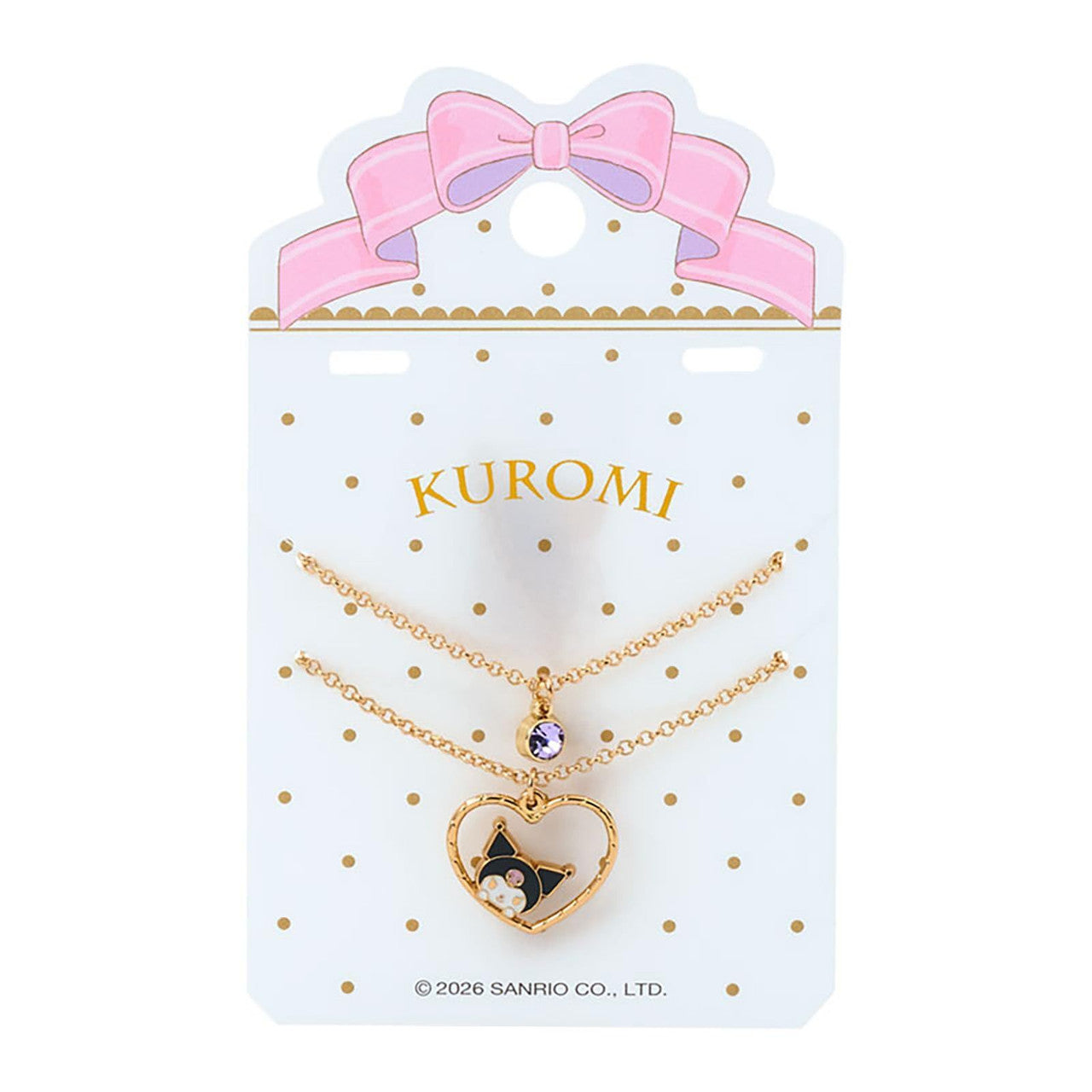 Sanrio Kuromi Necklace 2‑Piece Set