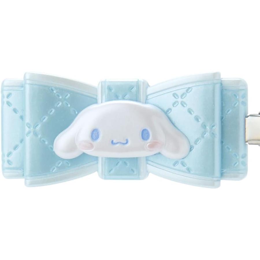 Sanrio Cinnamoroll CN Bangs Clip 2‑Piece Set – Quilt Ribbon
