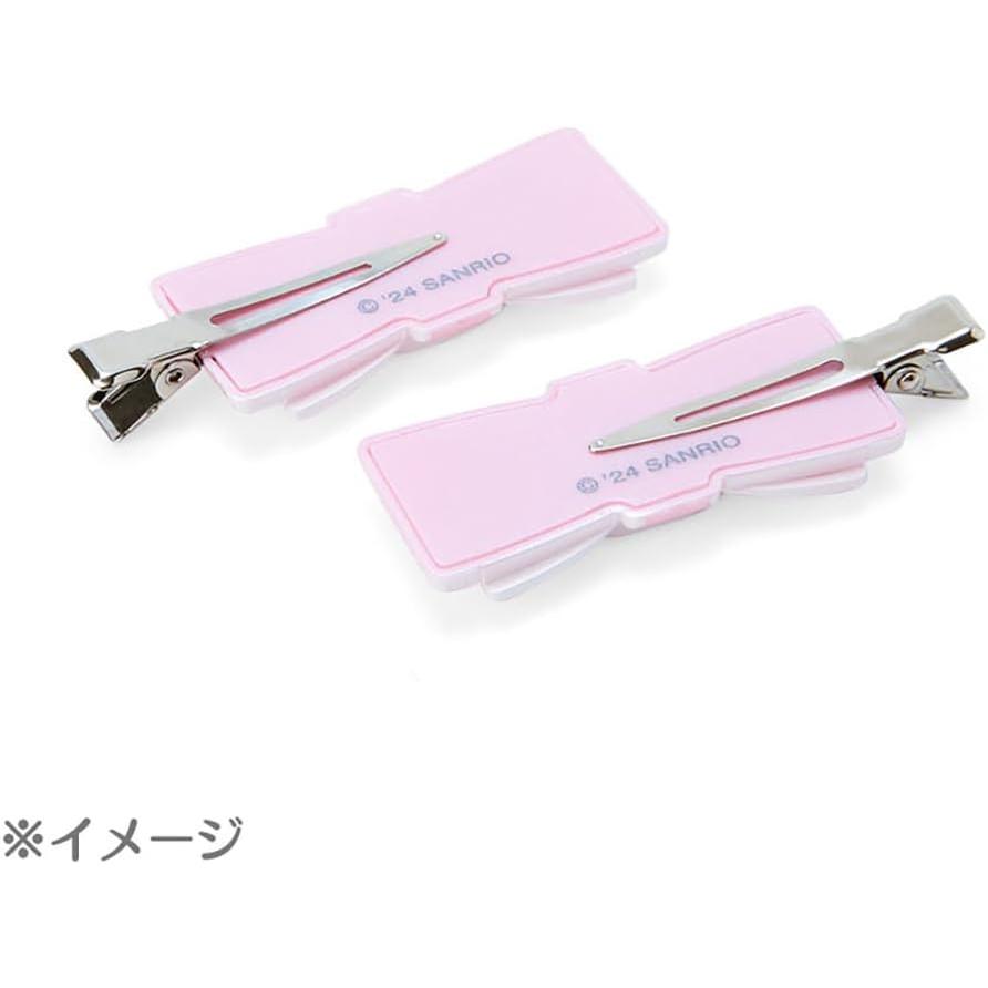 Sanrio Cinnamoroll CN Bangs Clip 2‑Piece Set – Quilt Ribbon
