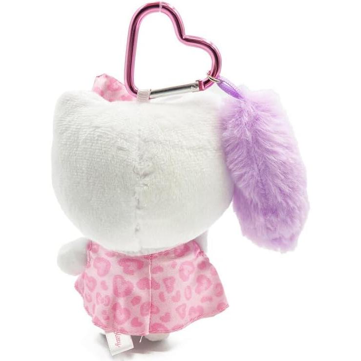 Sanrio Hello Kitty KT Tail Mascot Keychain – Leopard Pink GOGO Gal