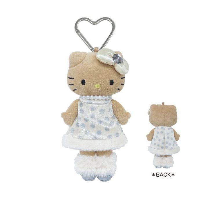 Sanrio Hello Kitty Style‑Up Mascot Dot Dress Keychain Charm