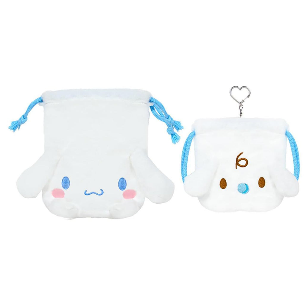 Sanrio Cinnamoroll CN Drawstring Pouch 2‑Piece Set – Together With Beloved Friends