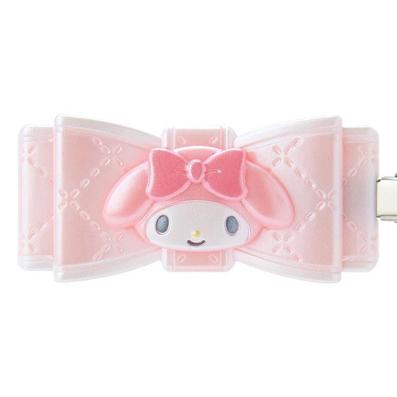Sanrio My Melody MM Bangs Clip 2‑Piece Set – Quilt Ribbon