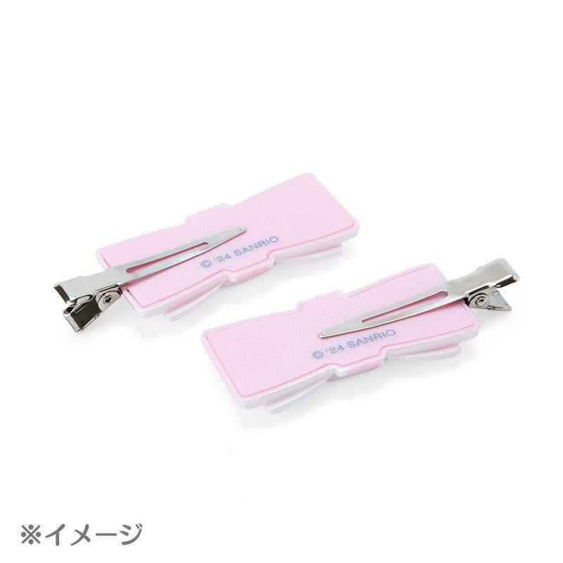 Sanrio Pochacco PC Bangs Clip 2‑Piece Set – Quilt Ribbon