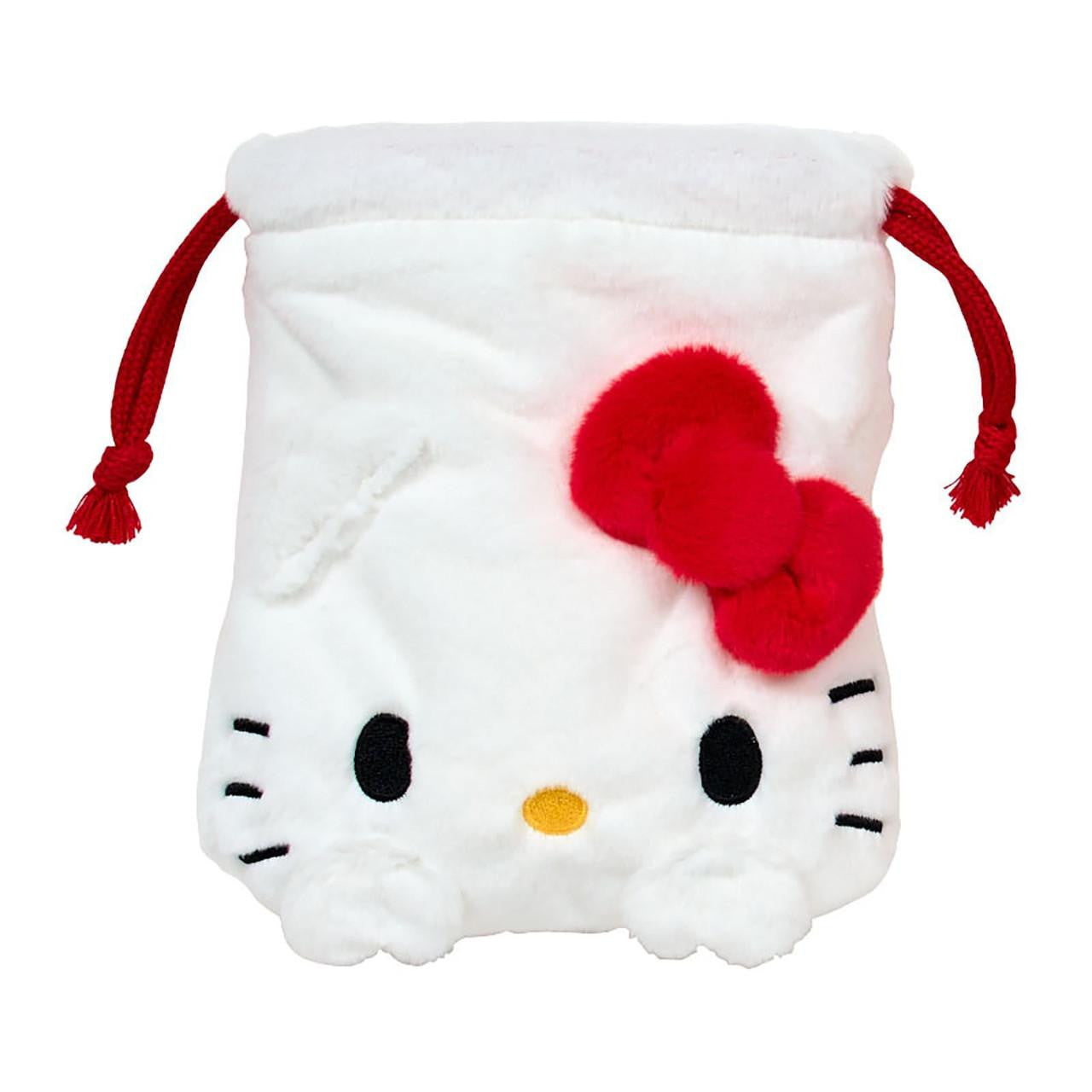 Sanrio Hello Kitty KT Drawstring Pouch 2‑Piece Set – Together With Beloved Friends
