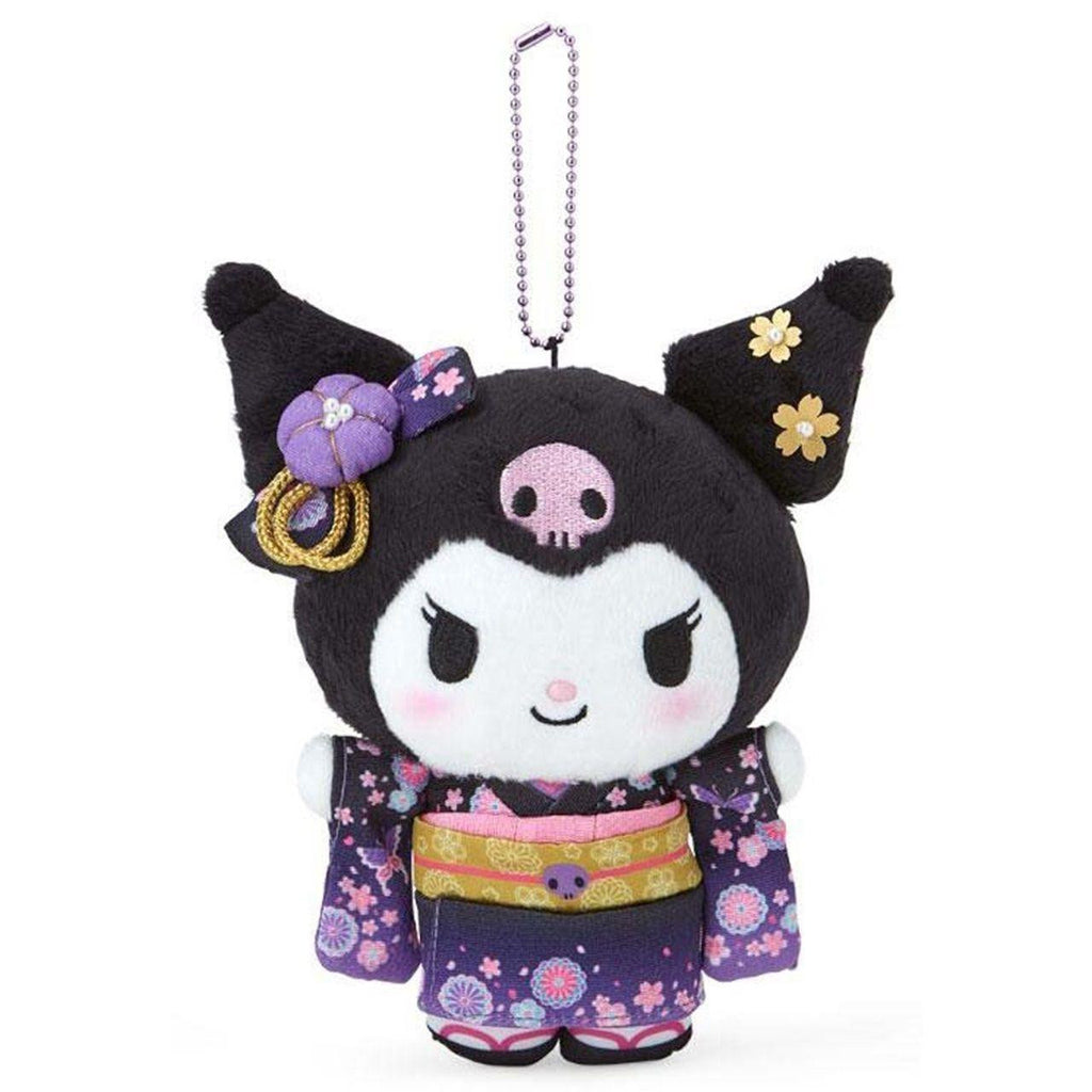 Sanrio Kuromi KU Plush Mascot Holder Keychain – Kimono Sakura