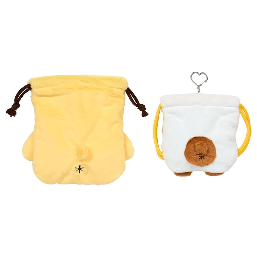 Sanrio Pompompurin PN Drawstring Pouch 2‑Piece Set – Together With Beloved Friends