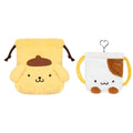 Sanrio Pompompurin PN Drawstring Pouch 2‑Piece Set – Together With Beloved Friends