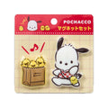 Japan Sanrio Original Magnet Set – Pochacco PC Loves Pee‑chans (Happy Birthday)