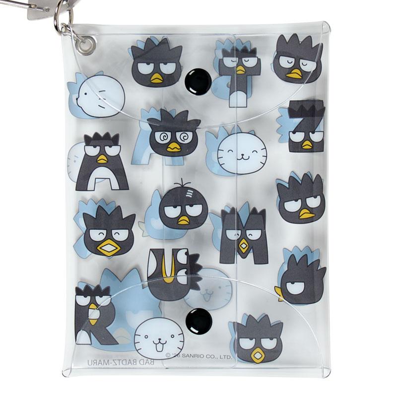 Sanrio Bad Badtz‑Maru XO Funny Face Clear Pouch with Carabiner