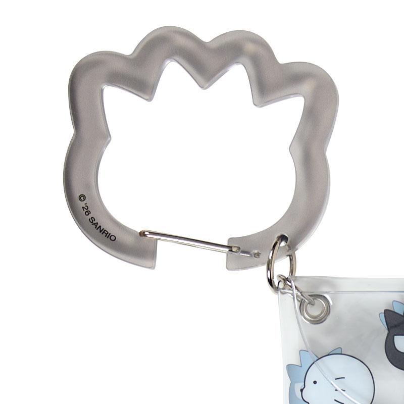 Sanrio Bad Badtz‑Maru XO Funny Face Clear Pouch with Carabiner