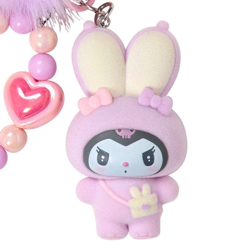 Sanrio Kuromi KU Keychain – Fluffy Bunny Ears Series
