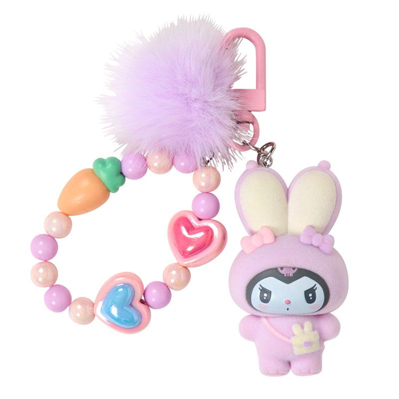 Sanrio Kuromi KU Keychain – Fluffy Bunny Ears Series