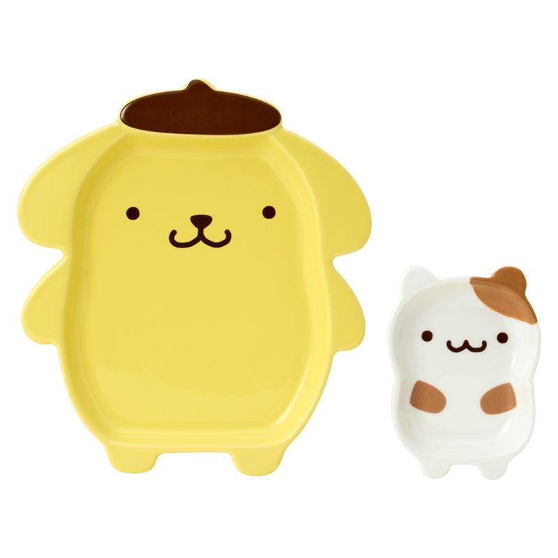 Sanrio Pompompurin PN Character Plate Set – 30th Anniversary “Purin de Manpuku Shiawase Purin”