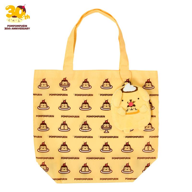 Sanrio Pompompurin PN Eco Bag with Case – 30th Anniversary “Purin de Manpuku Shiawase Purin”
