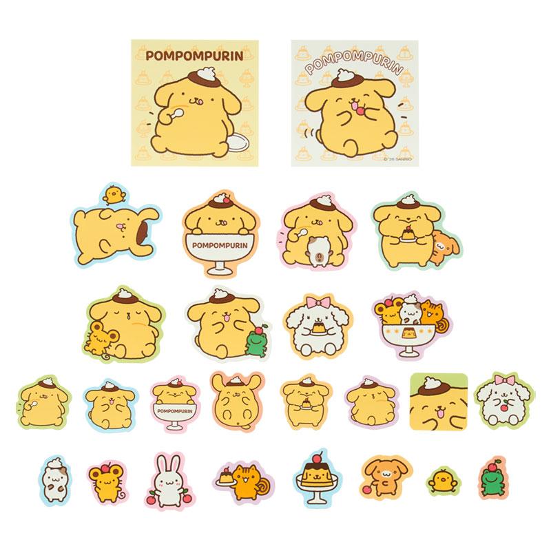 Sanrio Pompompurin PN Sticker Set – 30th Anniversary “Purin de Manpuku Shiawase Purin”