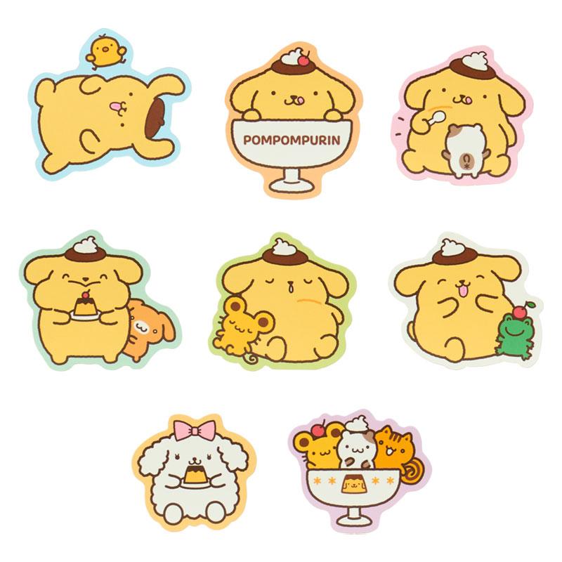 Sanrio Pompompurin PN Sticker Set – 30th Anniversary “Purin de Manpuku Shiawase Purin”