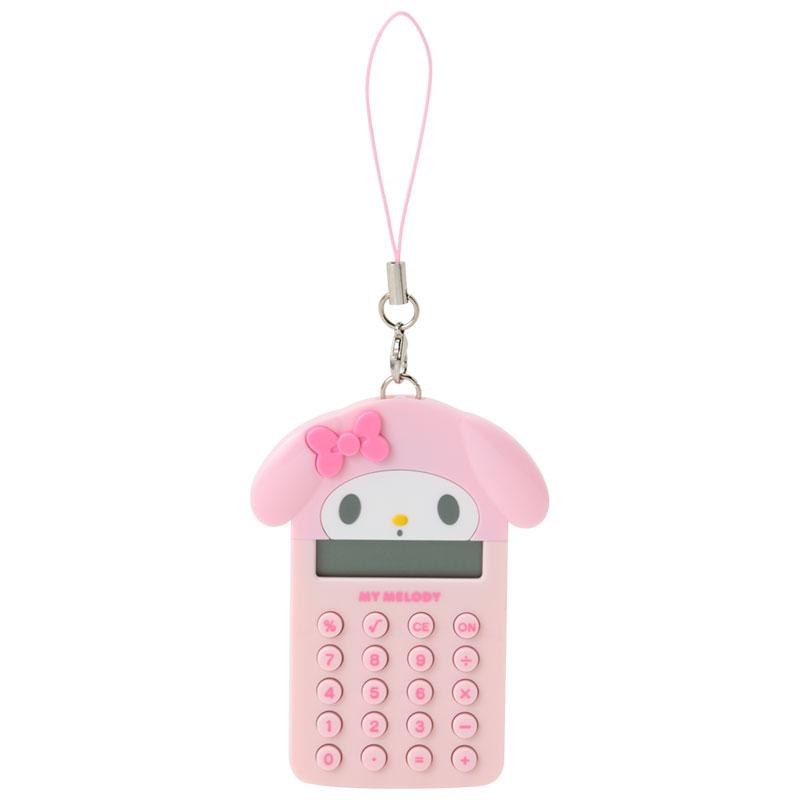 Sanrio My Melody Mini Calculator – Face‑Shaped Charm with Strap