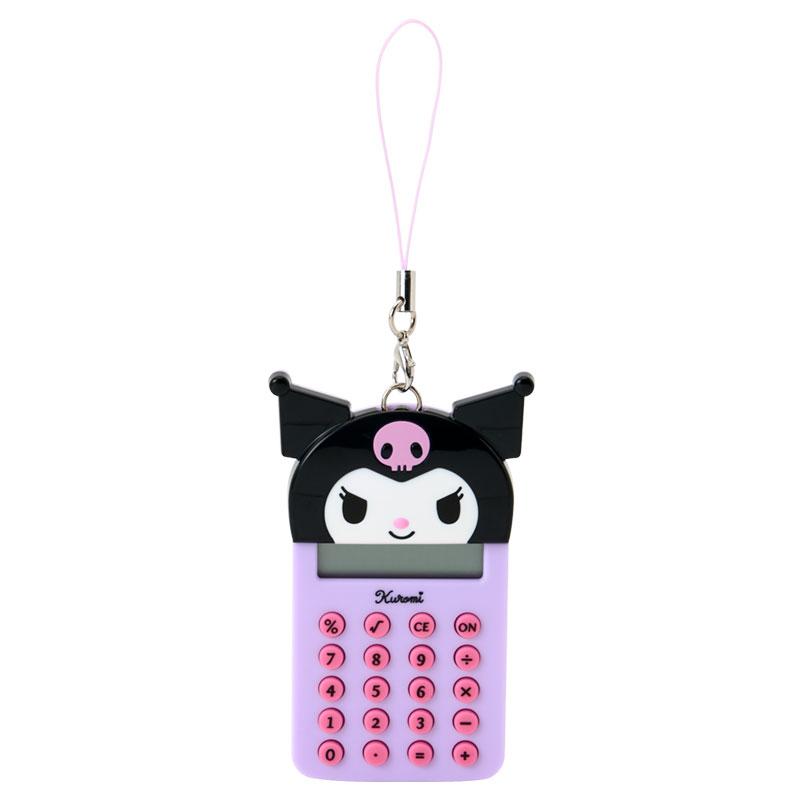 Sanrio Kuromi Mini Calculator – Face‑Shaped Charm with Strap