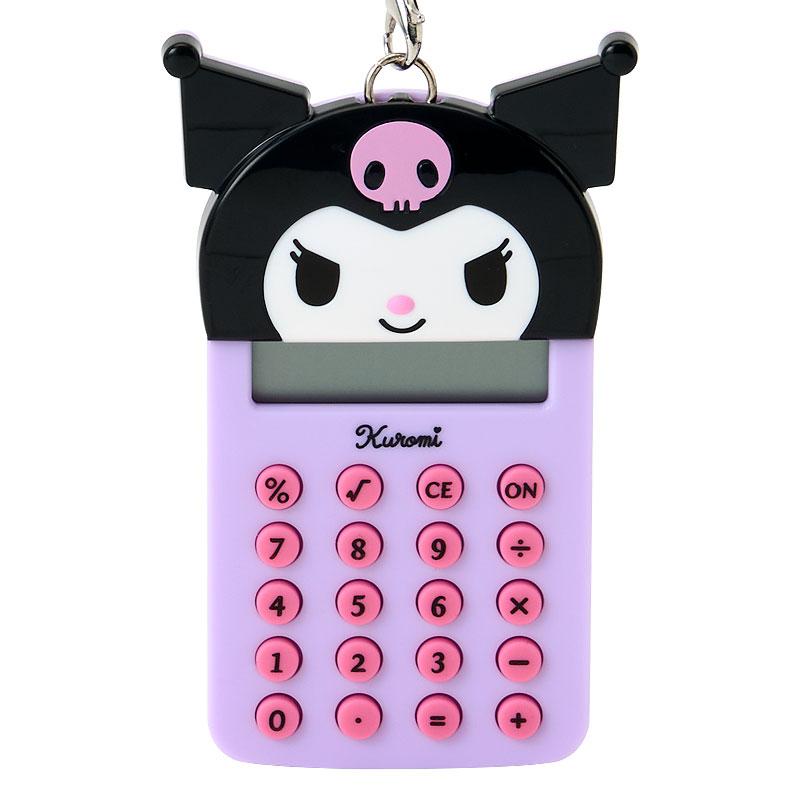 Sanrio Kuromi Mini Calculator – Face‑Shaped Charm with Strap