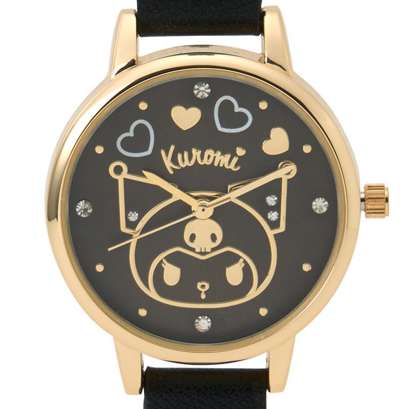 Sanrio Kuromi Watch – Gold Accent & Stone Detail