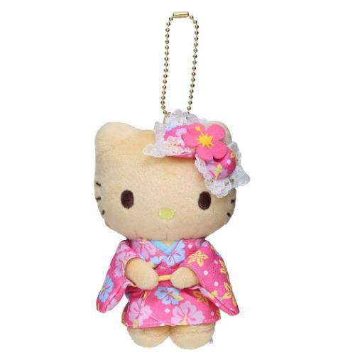 Sanrio Hello Kitty KT Mascot Keychain – Sun‑Faded Kimono (Master of Ceremonies)